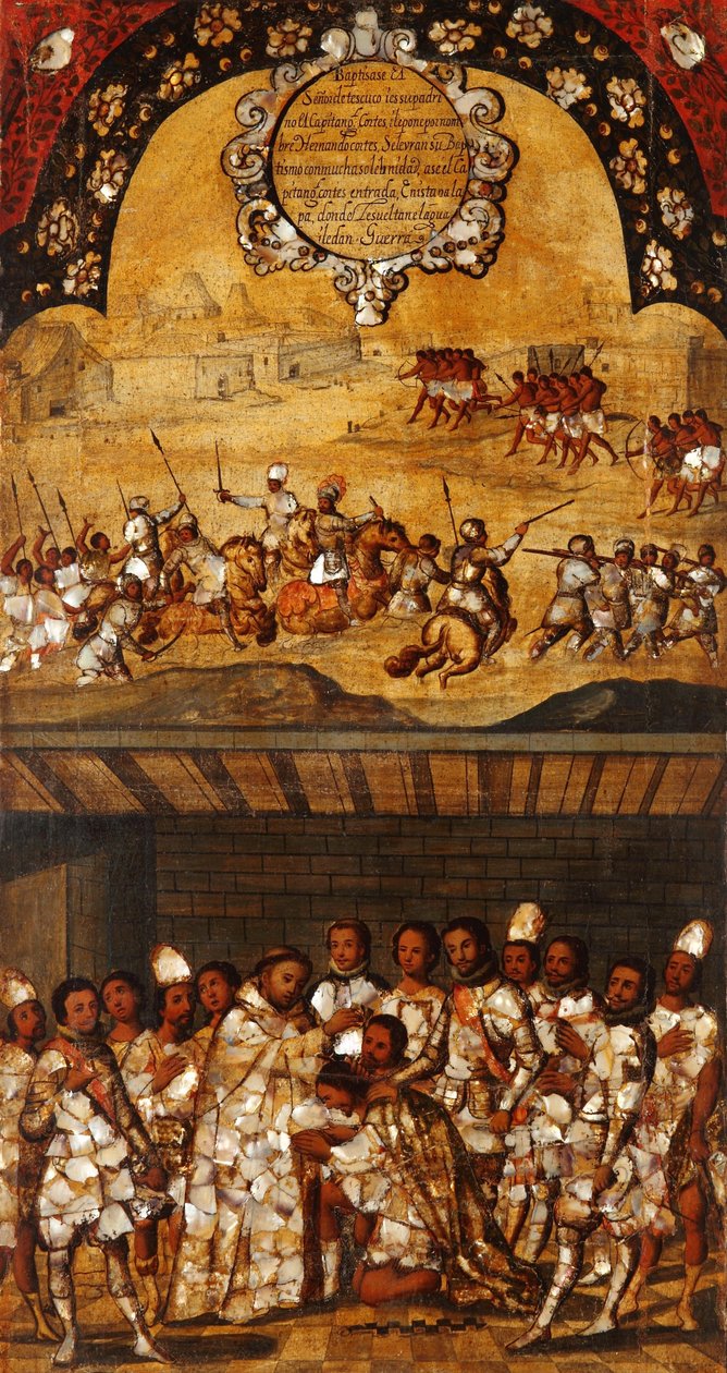 La conquista del Messico. Tavola XIX da Miguel Gonzales