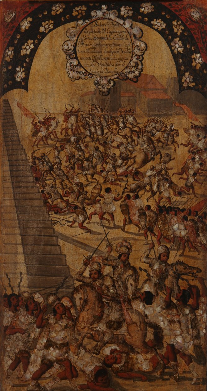 La Conquista del Messico. Tavola XVI da Miguel Gonzales