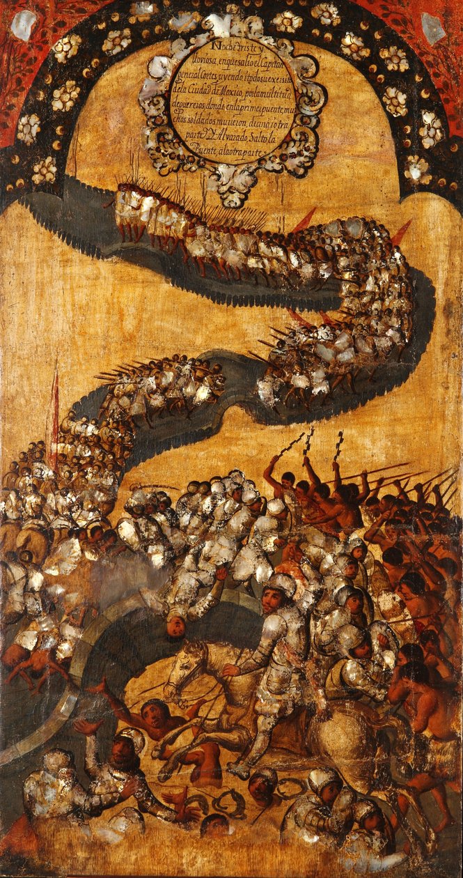 La Conquista del Messico. Tavola XVIII da Miguel Gonzales