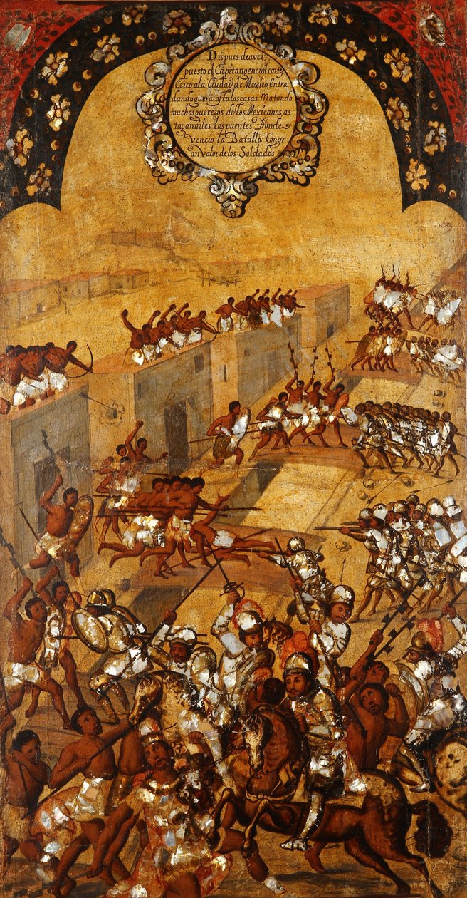 La Conquista del Messico. Tavola XX da Miguel Gonzales