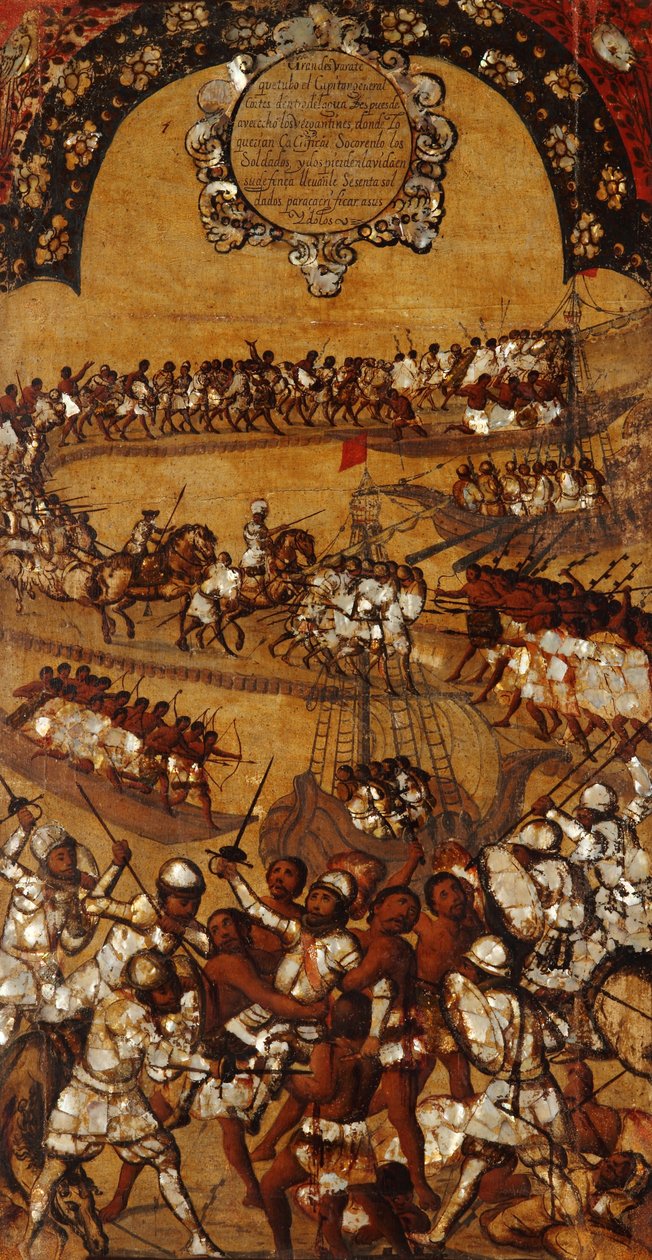 La Conquista del Messico. Tavola XXI da Miguel Gonzales