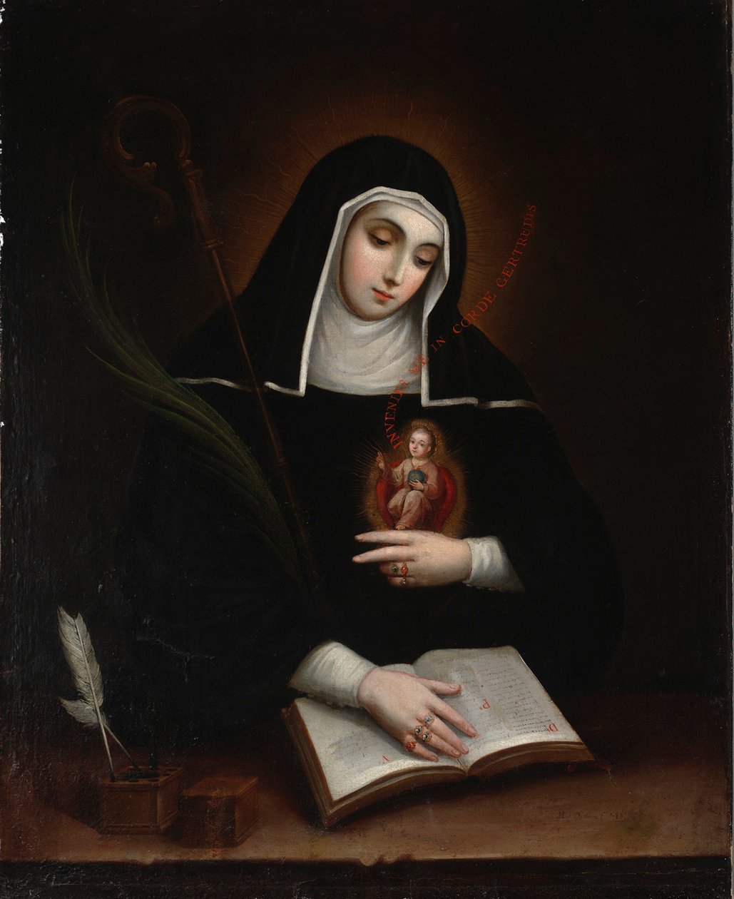 Santa Gertrude (Santa Gertrudis) da Miguel Cabrera