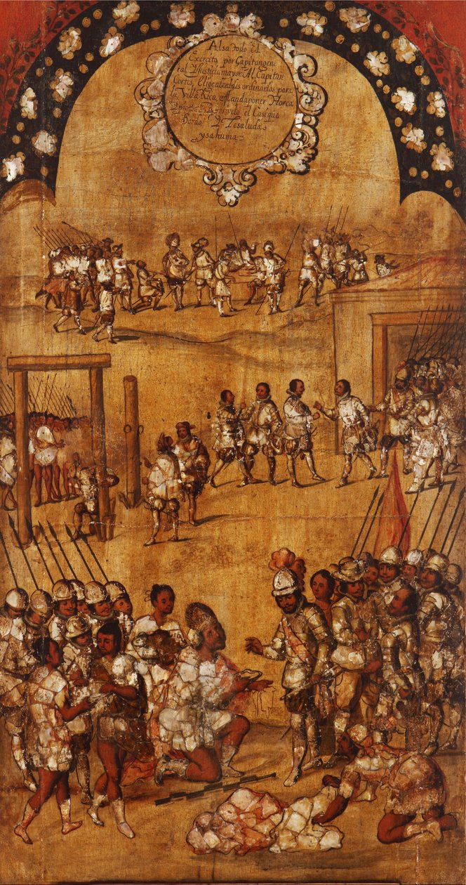 La conquista del Messico, Pannello III da Miguel Gonzalez