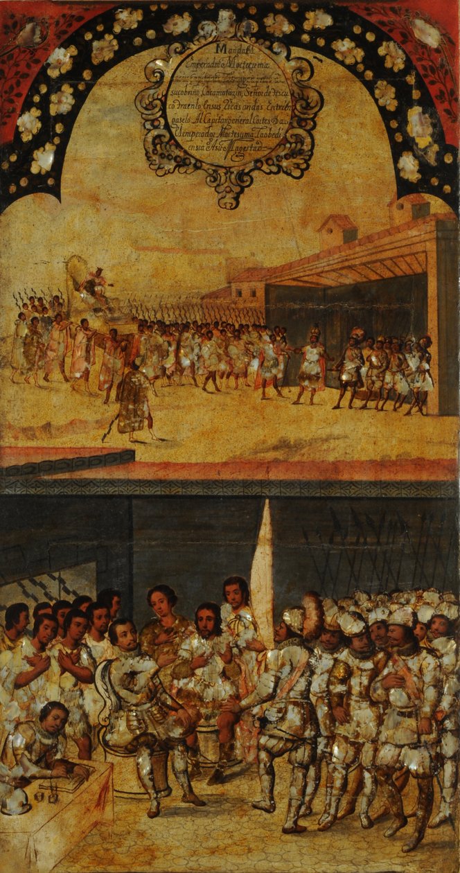 La conquista del Messico, Pannello XV, c.1696-1715 da Miguel Gonzalez