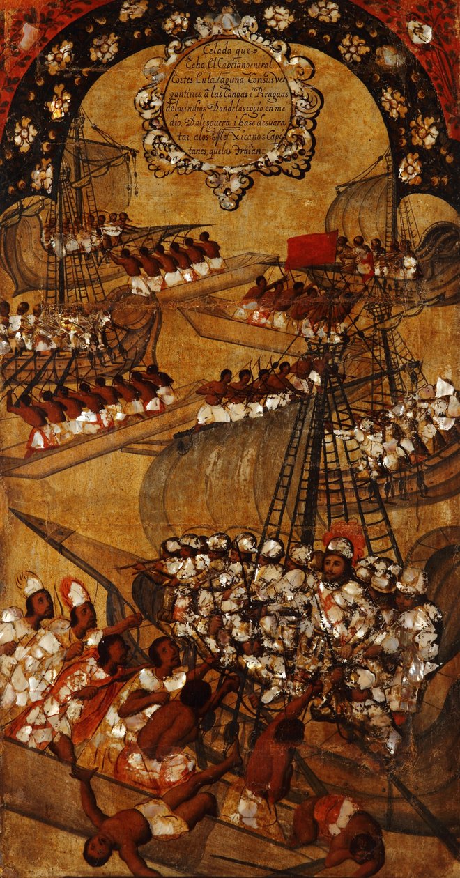 La Conquista del Messico, Pannello XXII da Miguel Gonzalez