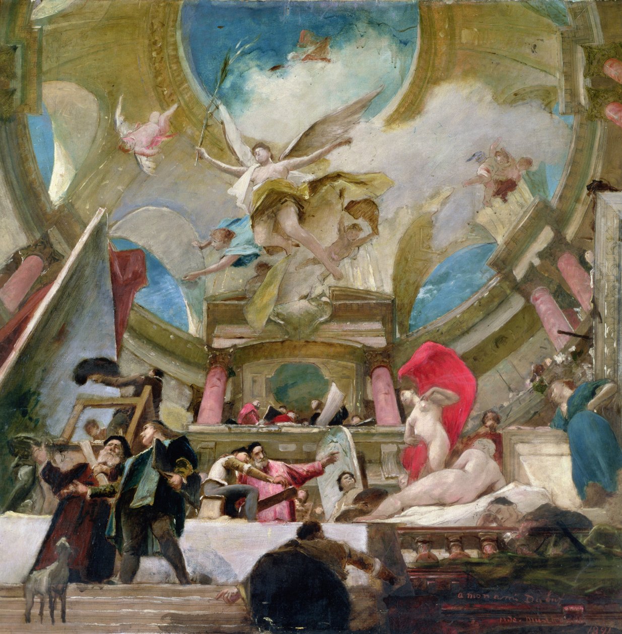 Apoteosi del Rinascimento, studio per la decorazione della scala nel Kunsthistorisches Museum, Vienna da Mihály Munkácsy