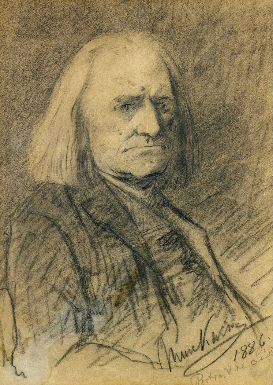 Ritratto di Franz Liszt da Mihály Munkácsy