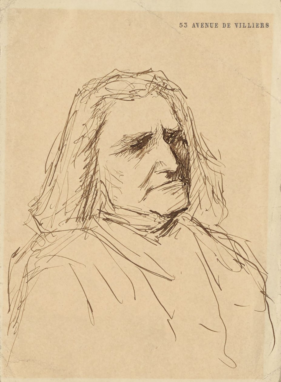 Ritratto di Franz Liszt 1811-1886, anni 1880 da Mihály Munkácsy
