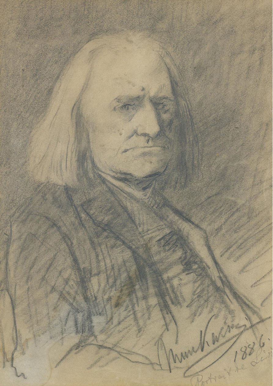 Ritratto di Franz Liszt 1811-1886, 1886 da Mihály Munkácsy