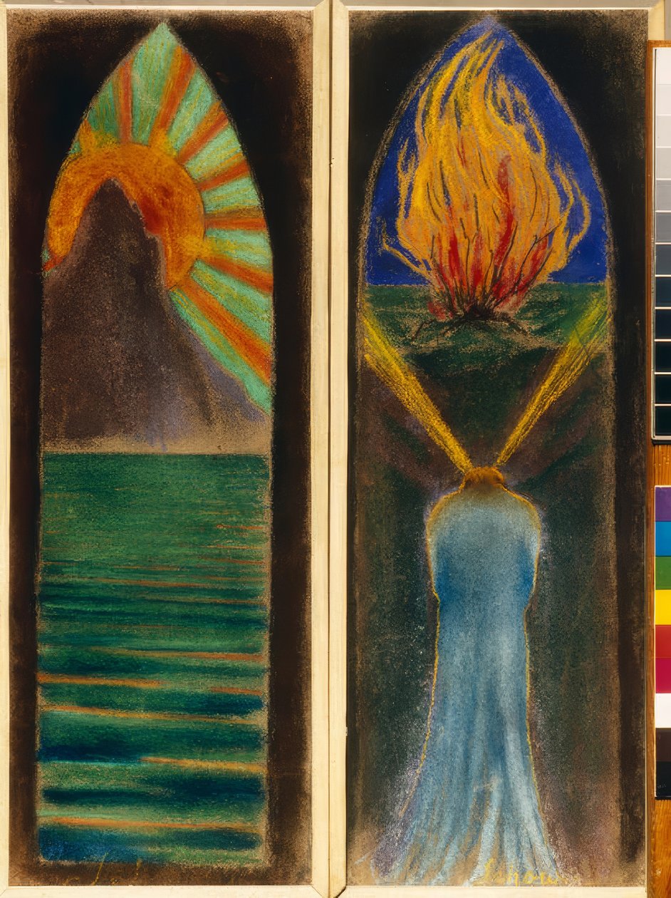 Due progetti per vetrate artistiche da Mikalojus Ciurlionis