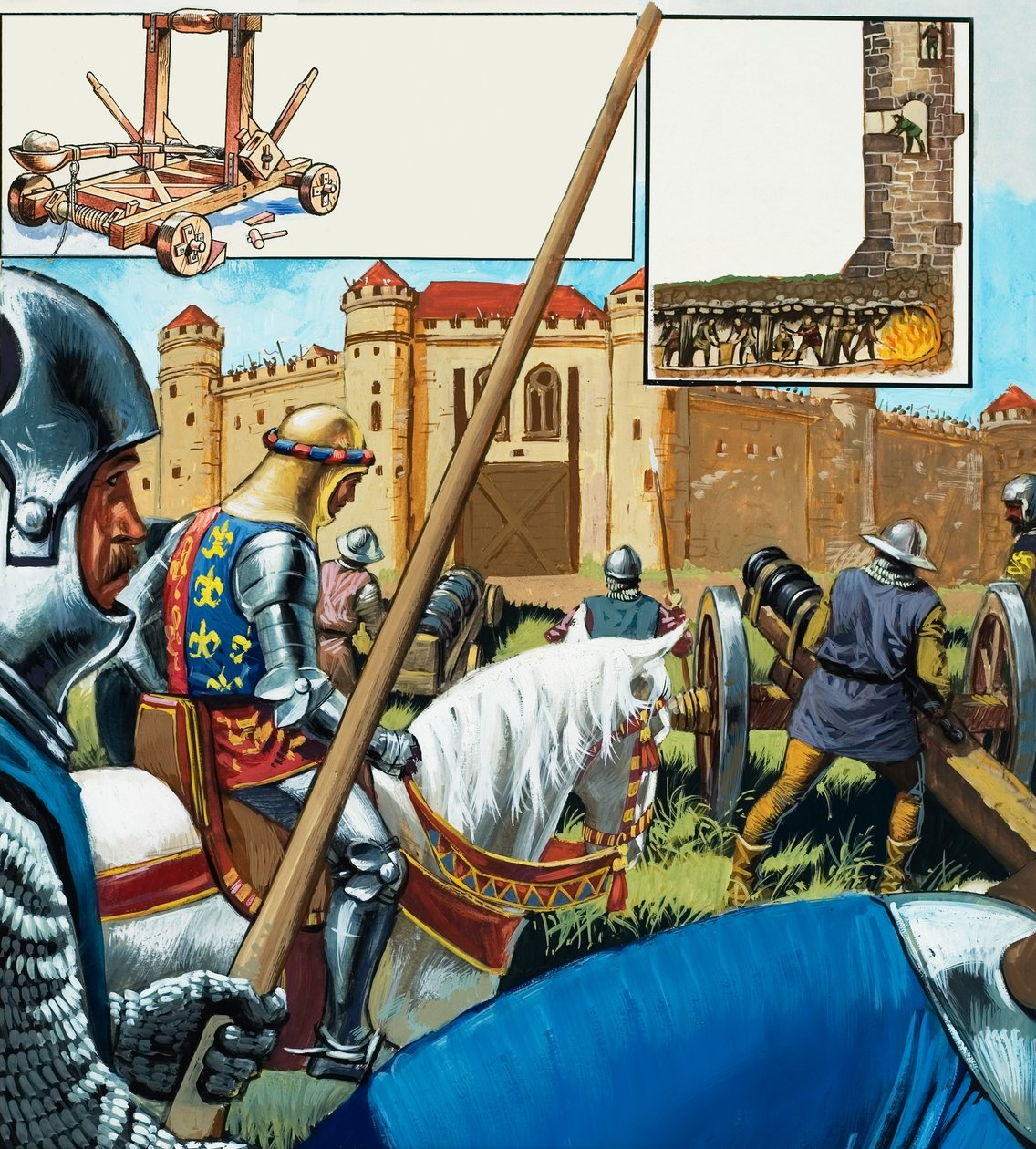 Enrico V in Francia (gouache su carta) da Mike (20th century) White