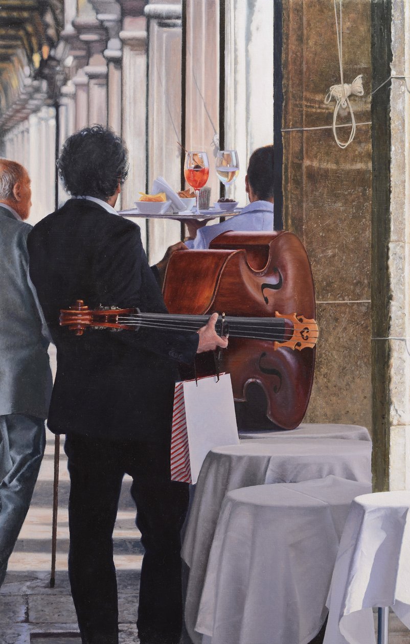 Piazza San Marco (oil on panel) da Mike Briscoe