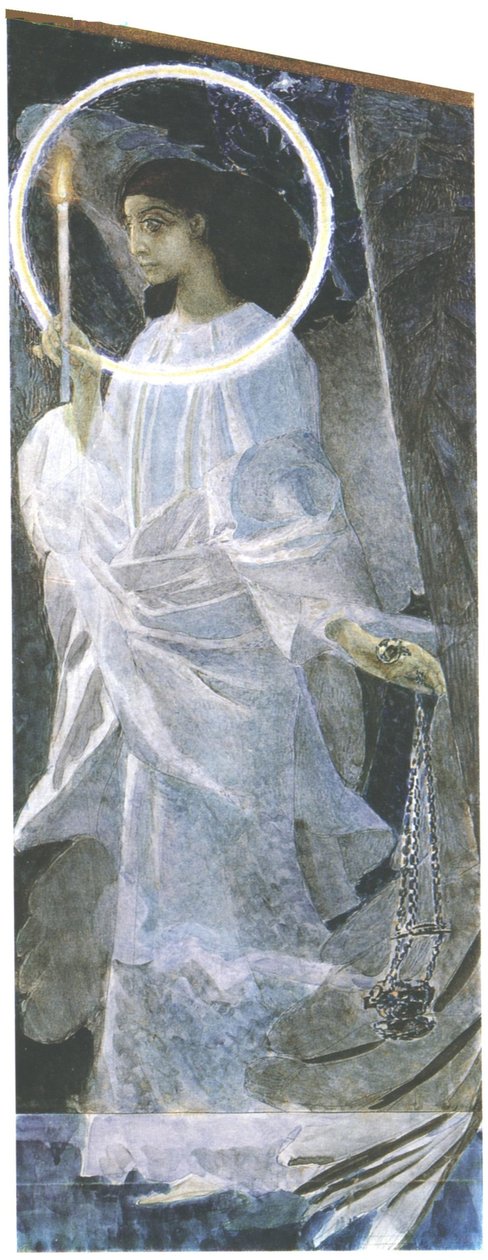 Angelo con una candela, 1887 da Mikhail Aleksandrovich Vrubel