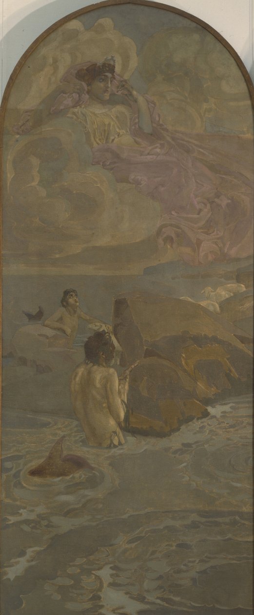 Giugno, pannello sinistro del trittico Il giudizio di Paride, 1893 da Mikhail Aleksandrovich Vrubel