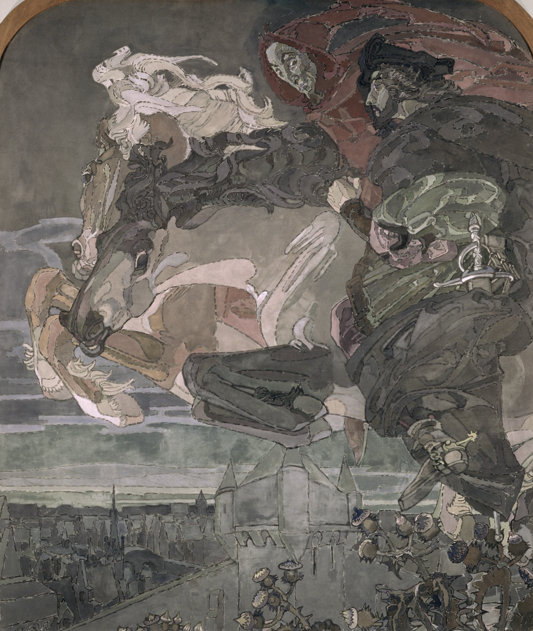 La fuga di Faust e Mefistofele, 1896 da Mikhail Aleksandrovich Vrubel