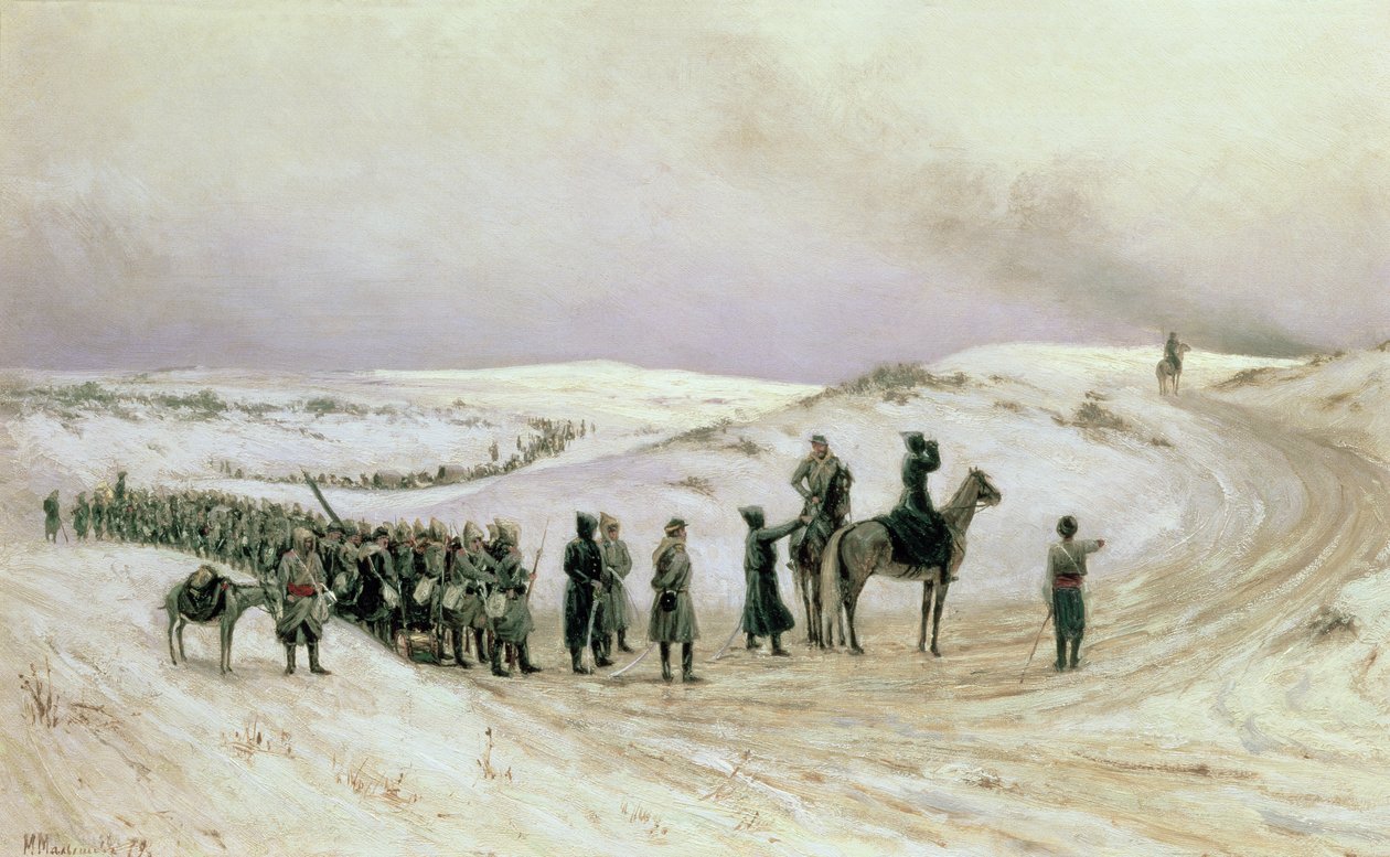 Bulgaria, una scena della guerra russo-turca del 1877-78 da Mikhail Georgievich Malyshev