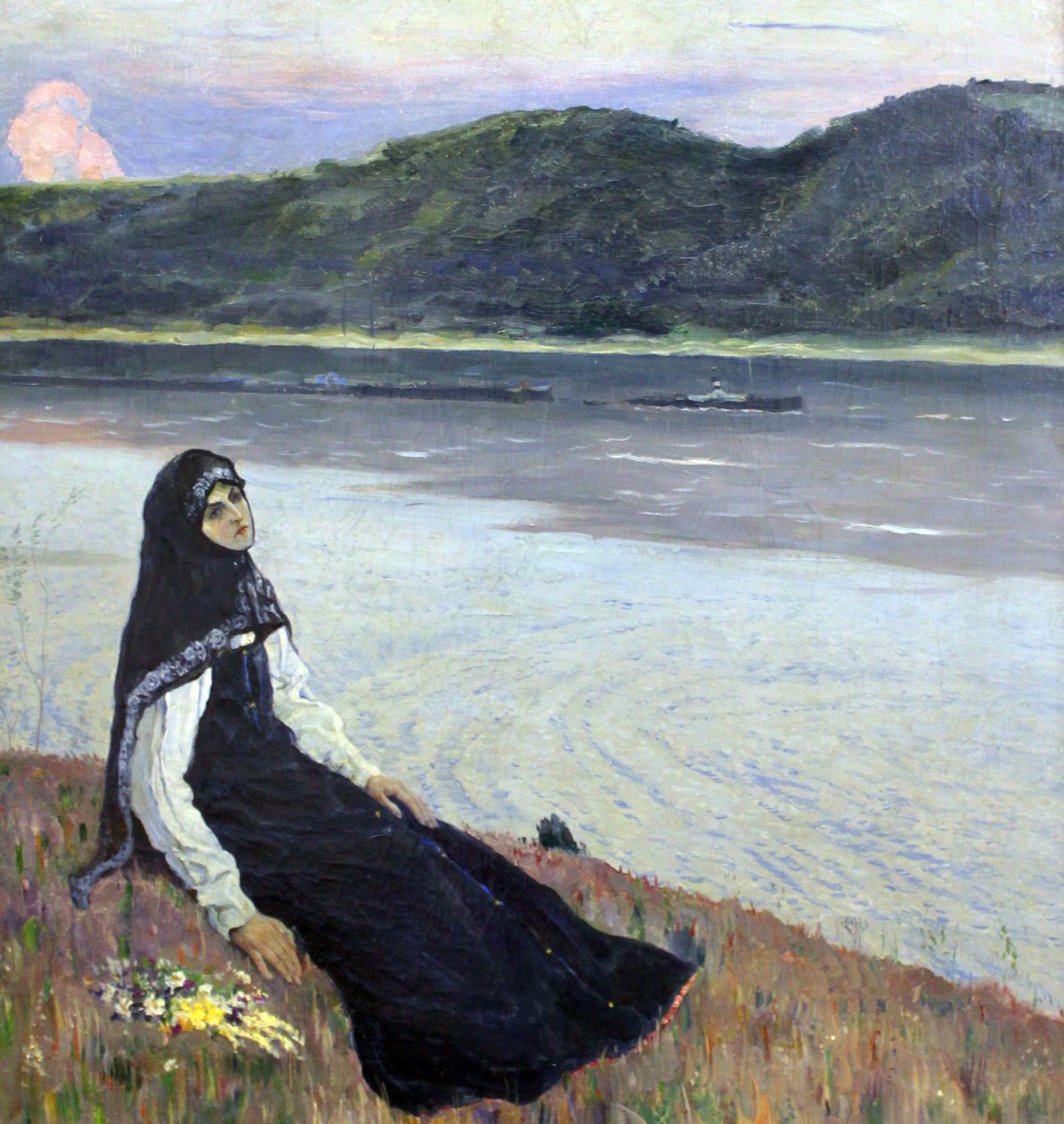 Sul fiume Volga da Mikhail Vasilievich Nesterov