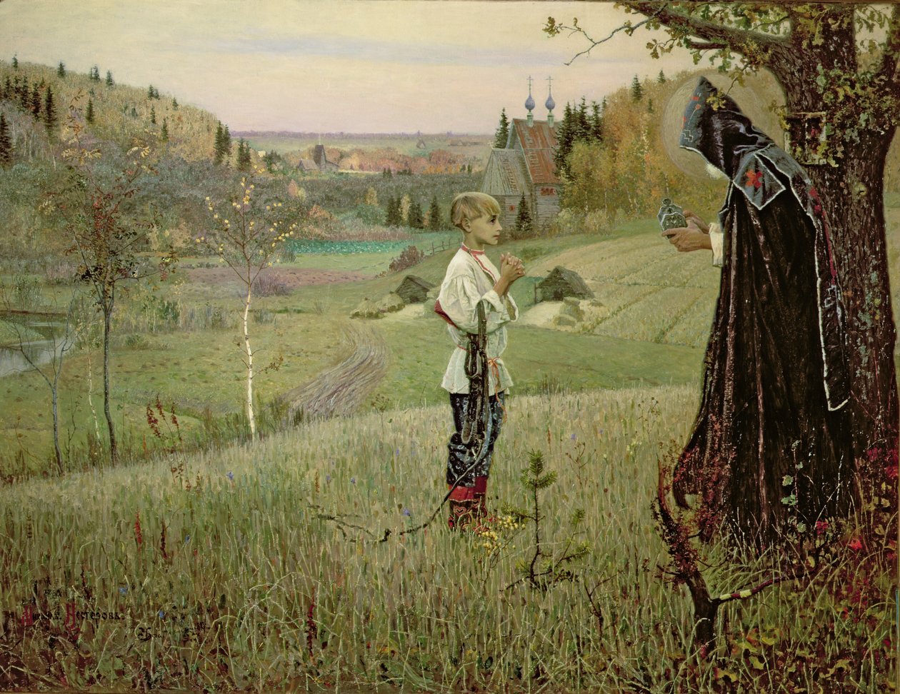 La visione del giovane Bartolomeo da Mikhail Vasilievich Nesterov