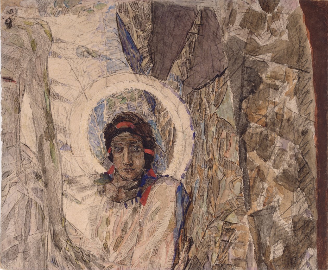 Testa di angelo, 1887 da Mikhail Aleksandrovich Vrubel