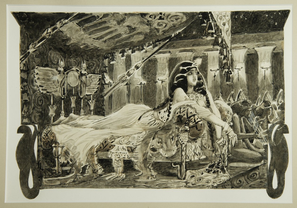 Cleopatra sul letto, 1899 da Mikhail Aleksandrovich Vrubel