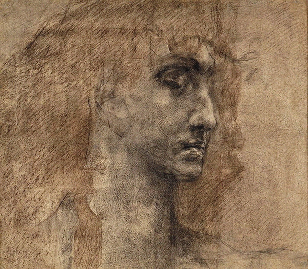 Testa di un angelo, 1887 da Mikhail Aleksandrovich Vrubel