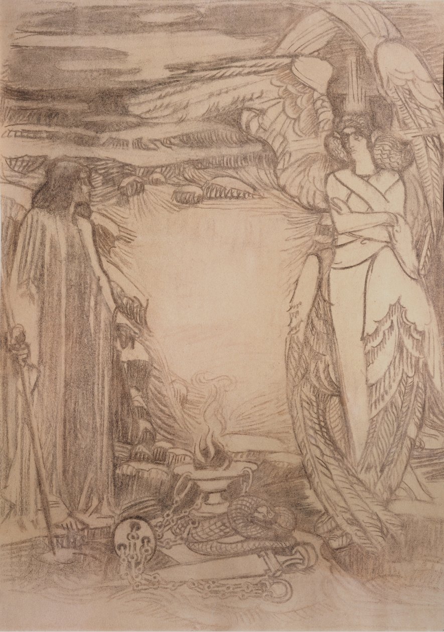 Illustrazione per la poesia Profeta di A. Pushkin, 1905 da Mikhail Aleksandrovich Vrubel