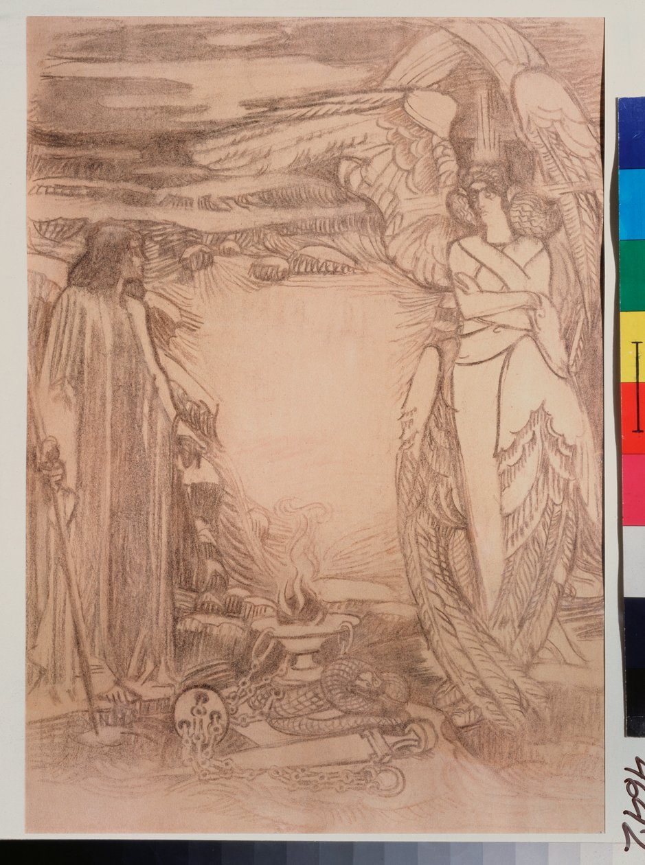Illustrazione per la poesia Profeta di A. Pushkin da Mikhail Aleksandrovich Vrubel