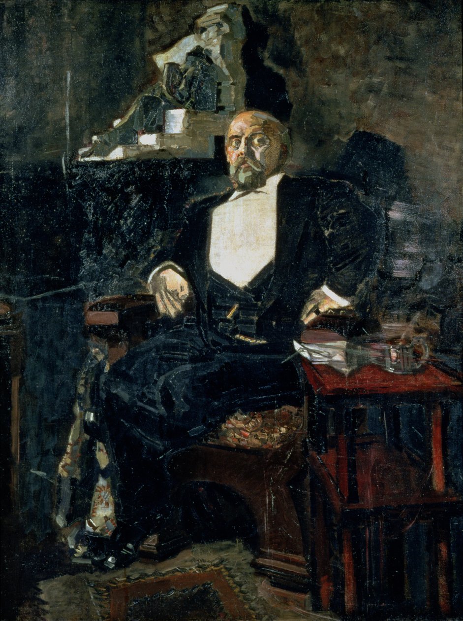 Ritratto di Savva Mamontov, fondatore della prima opera privata da Mikhail Aleksandrovich Vrubel