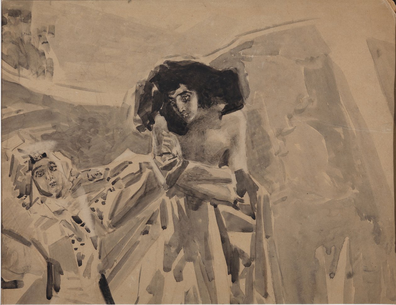 La danza di Tamara. Illustrazione al poema Il demone di Mikhail Lermontov da Mikhail Aleksandrovich Vrubel