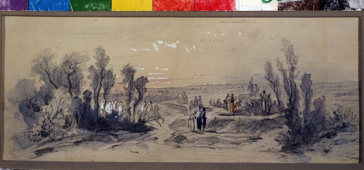 Disegno del sipario per l