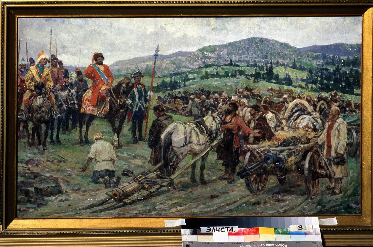 Assistenza al capo della Revolte des Paysans Emelian Ivanovitch Pougatchev da Mikhail Ivanovich Avilov