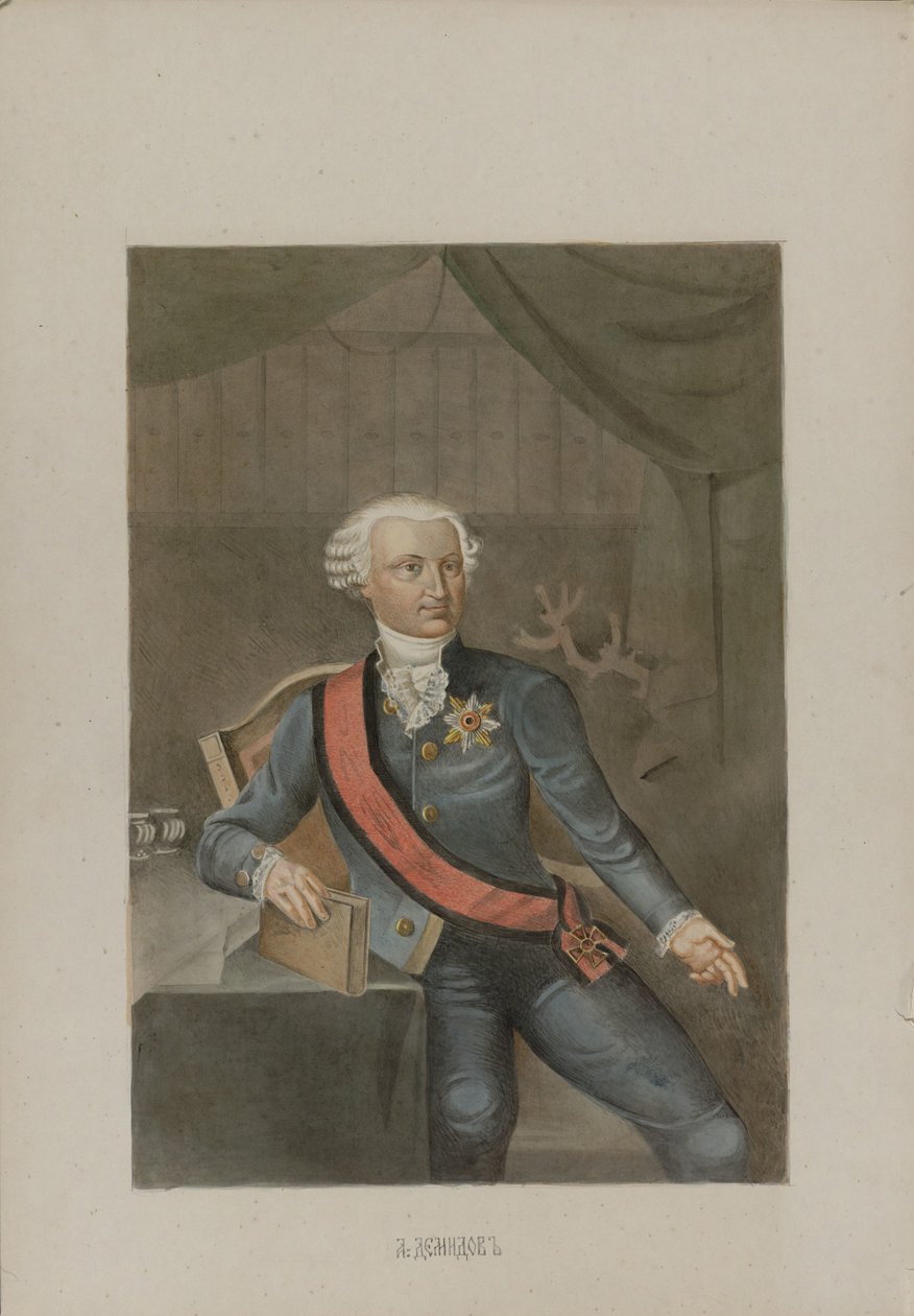 Alexander Grigorievich Demidov 1737-1803, 1862 da Mikhail Stepanovich Znamensky