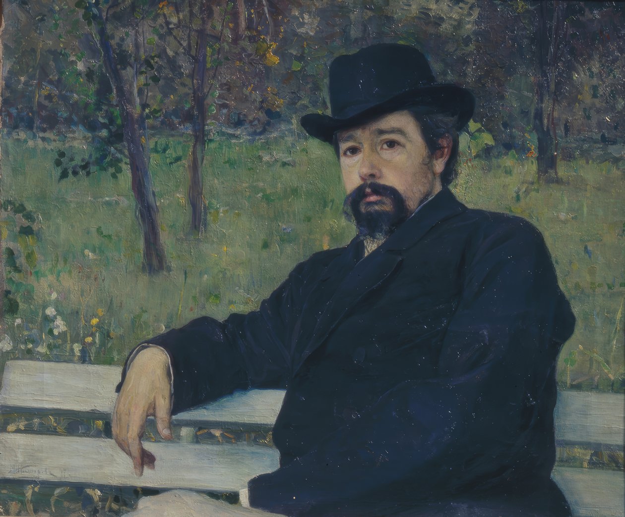 Ritratto del pittore Nikolai Alexandrovich Yaroshenko da Mikhail Vasilyevich Nesterov