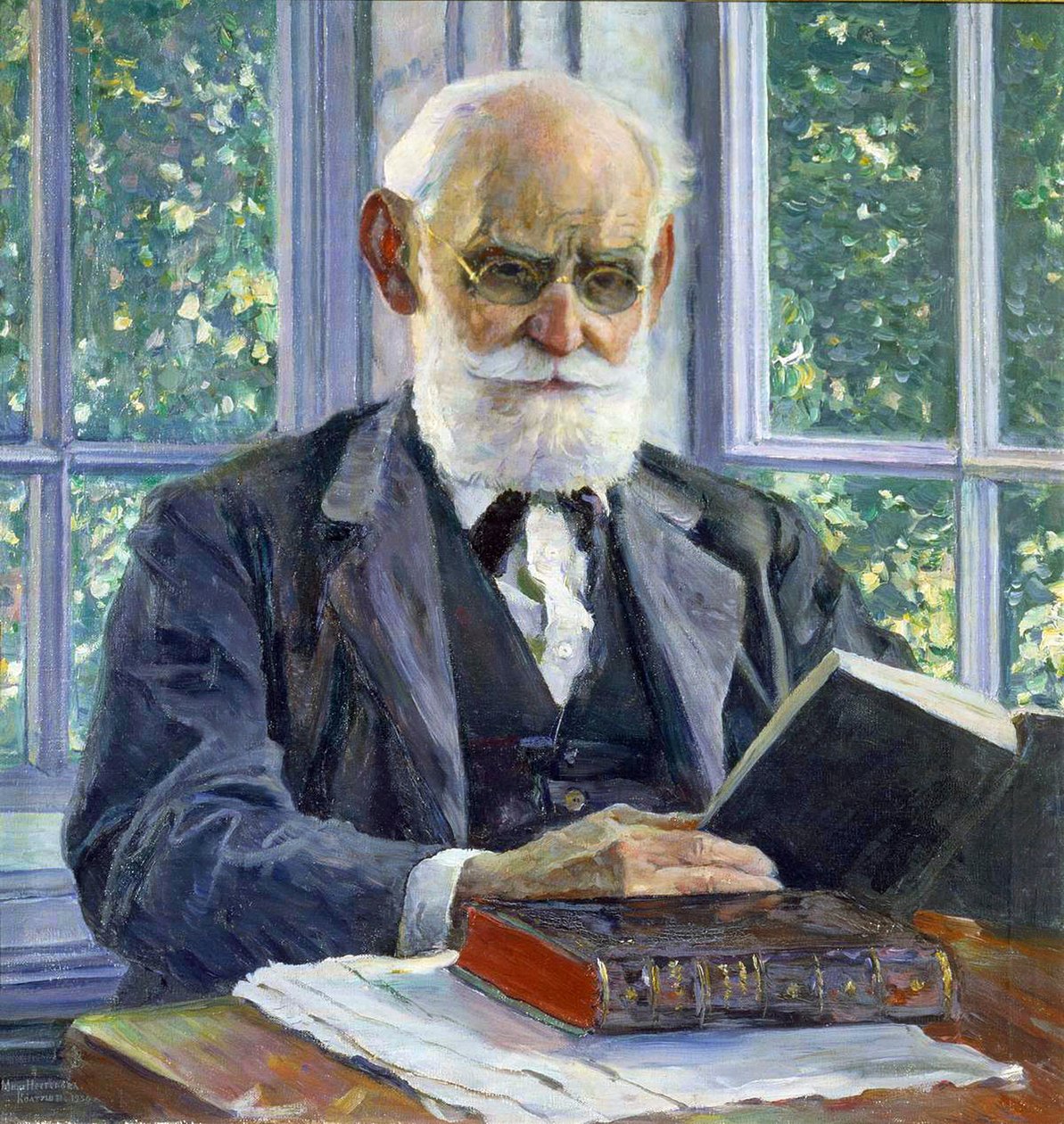 Ritratto del fisiologo, psicologo e medico Ivan P. Pavlov, 1930 da Mikhail Vasilyevich Nesterov