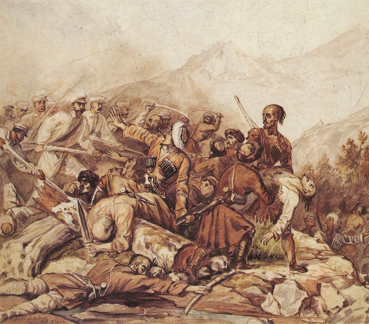La battaglia del fiume Valerik l