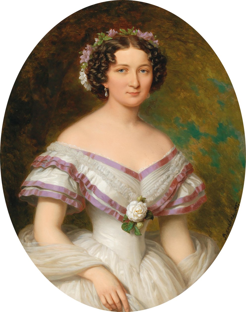 Ritratto della contessa Maria Gabriella Josepha Anna Szápáry, nata Atzél de Borosjenő da Miklós Barabás