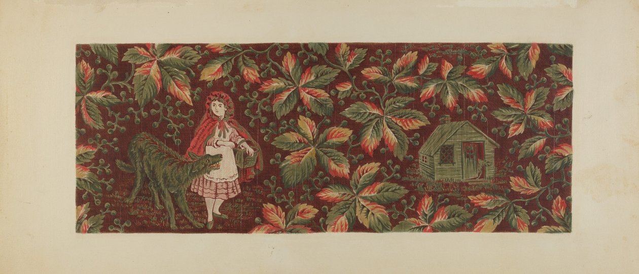 Tessuto stampato, c. 1940 da Mildred Ford