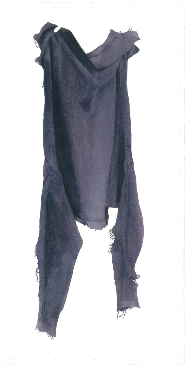 Maglia di Guernsey tarlata lato sinistro da Miles Contemporary Artist Thistlethwaite