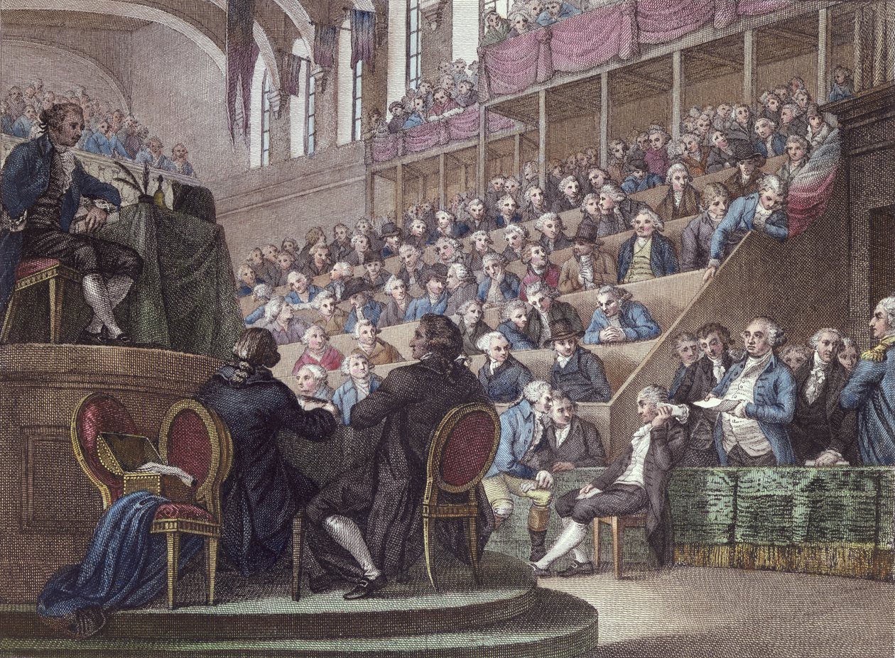 Il processo di Luigi XVI davanti alla Convenzione, 26 dicembre 1792, inciso da Reinier Vinkeles e Daniel Vrydag, 1802 da Miller