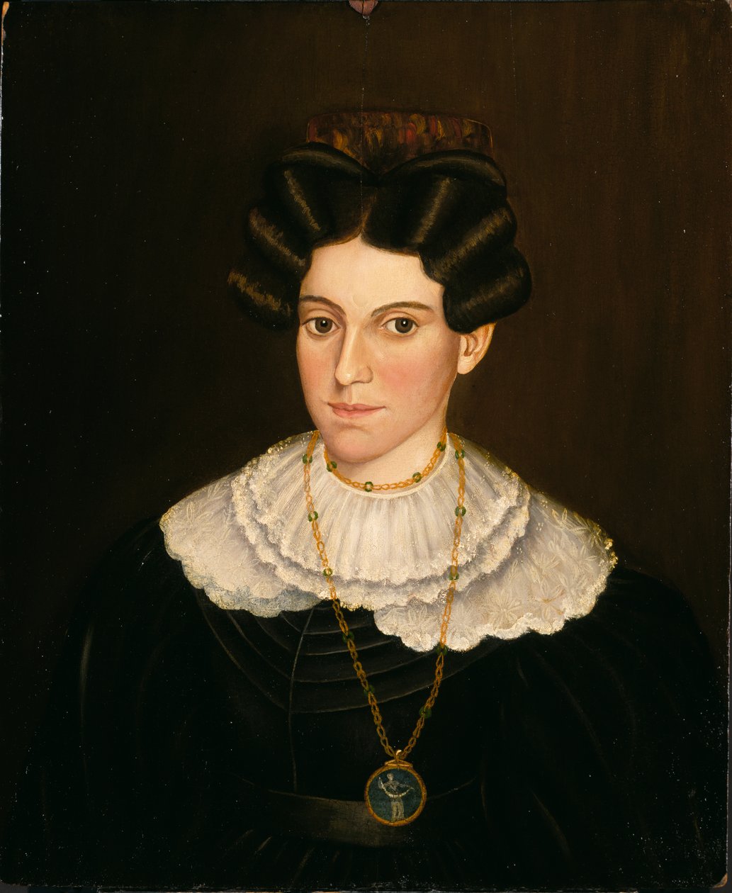 Donna in abito nero, ca. 1835-1840 da Milton W. Hopkins