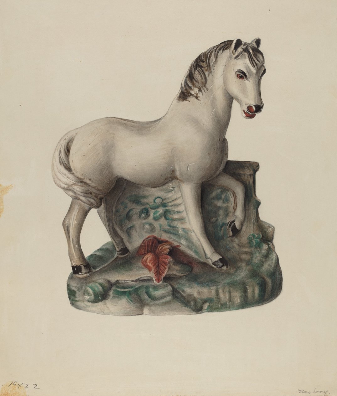 Cavallo in gesso da Mina Lowry