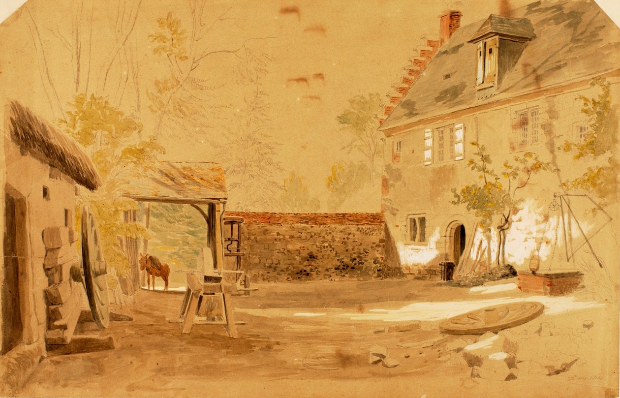 Antica Abbazia di St. Valery, Francia, 1862 da Miner Kilbourne Kellogg