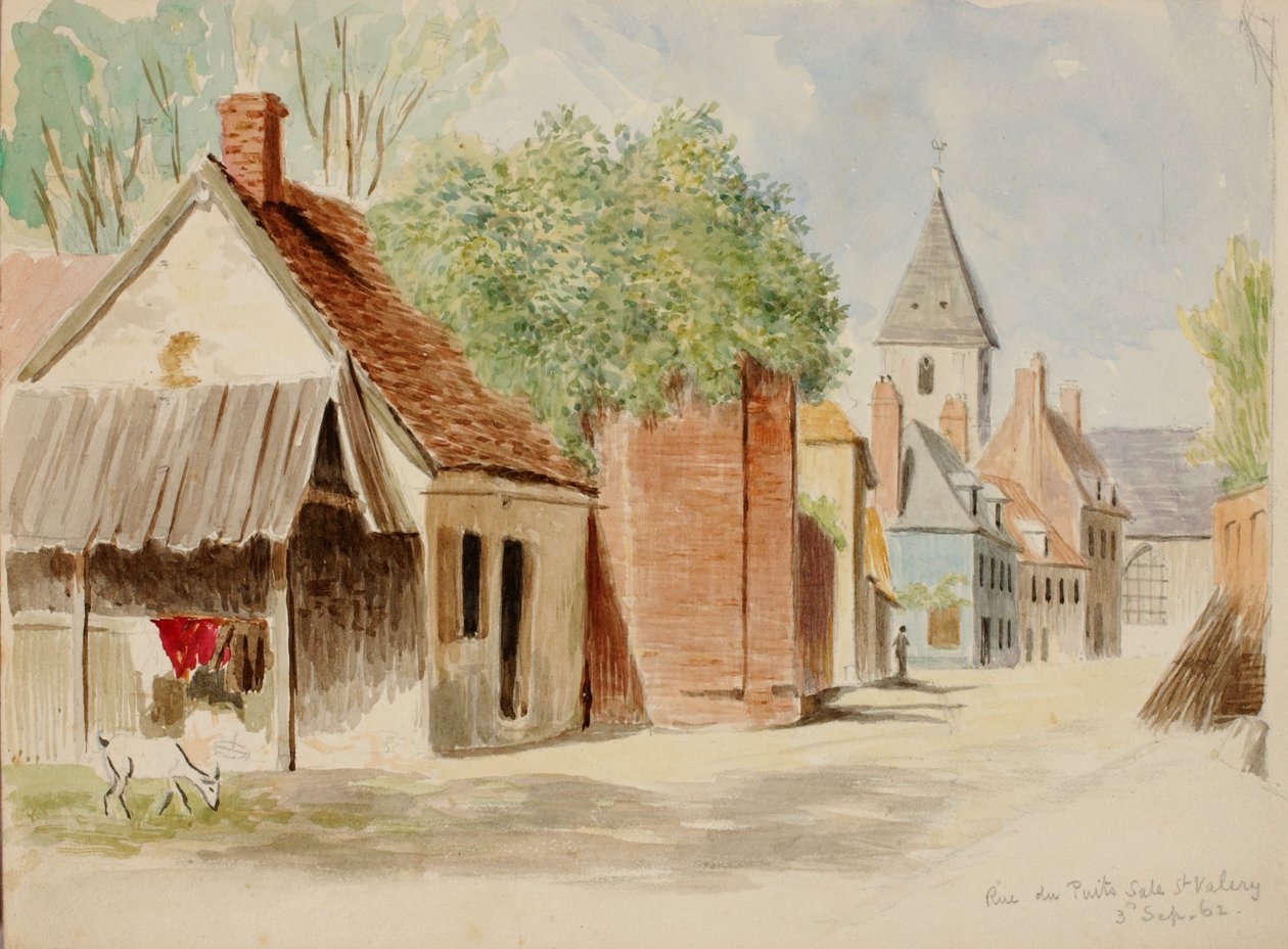Rue du Puits Sale, St. Valery, 1862 da Miner Kilbourne Kellogg