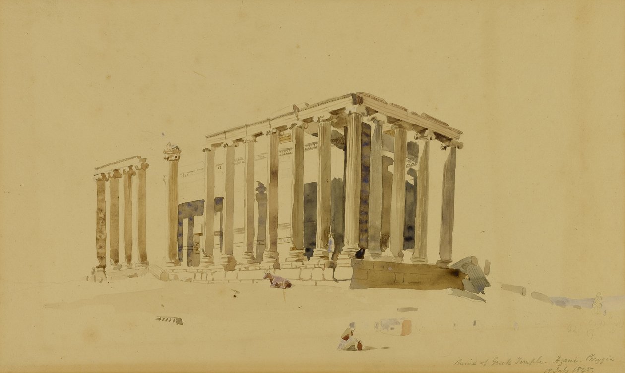 Rovine di un tempio greco, Azani, Frigia da Miner Kilbourne Kellogg