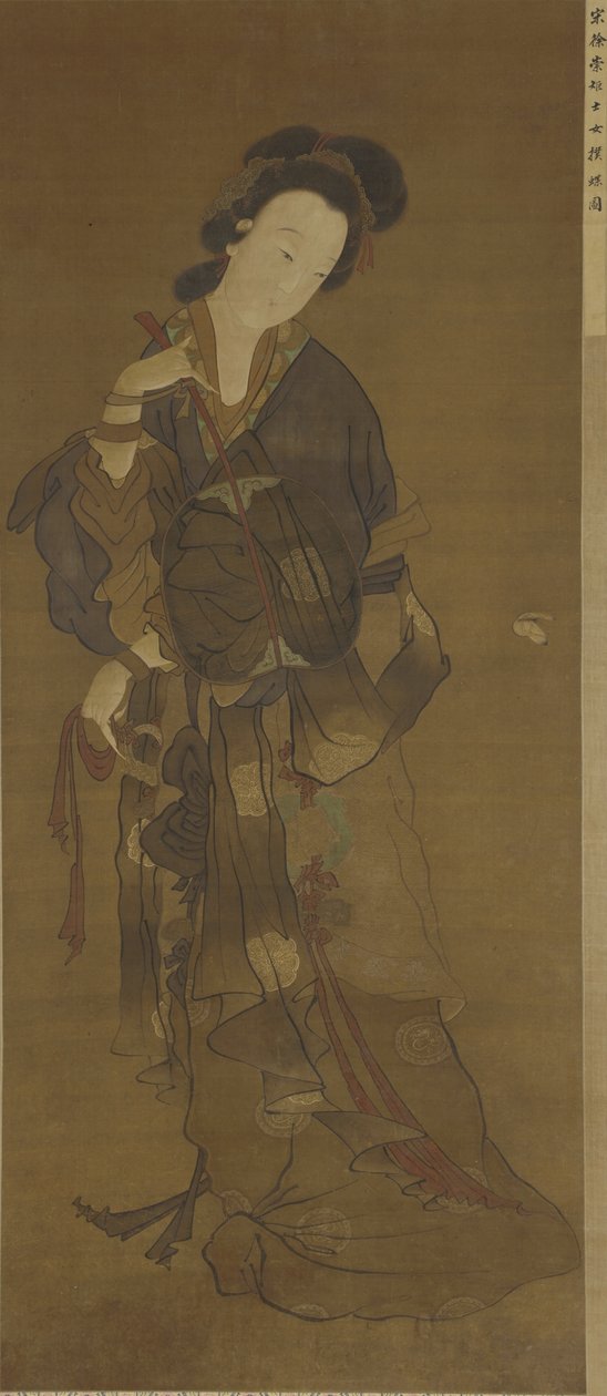 Una donna e una farfalla, XVI-XVII secolo da Ming Dynasty Chinese School