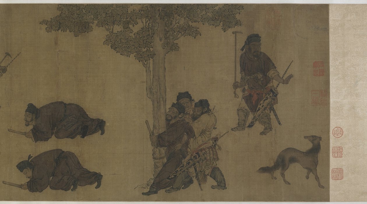 Ammonire in catene da Ming Dynasty Chinese School