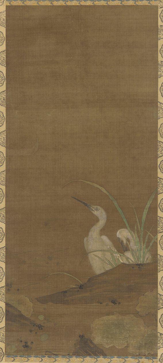 Aironi e piante acquatiche da Ming Dynasty Chinese School