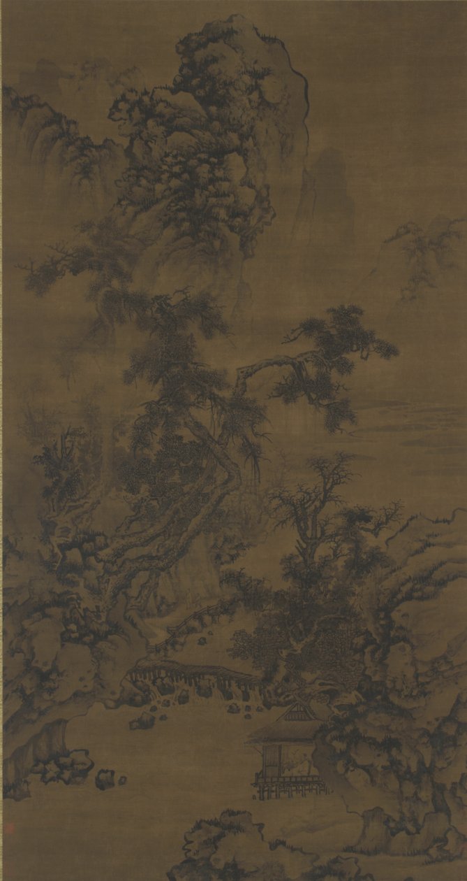 Ascoltando i pini in un padiglione sul fiume da Ming Dynasty Chinese School