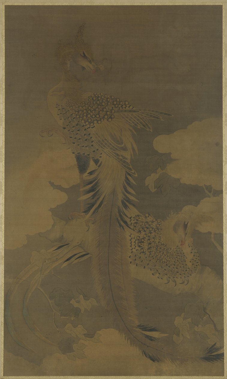 Fenici su un albero di Paulownia, c.1500 da Ming Dynasty Chinese School