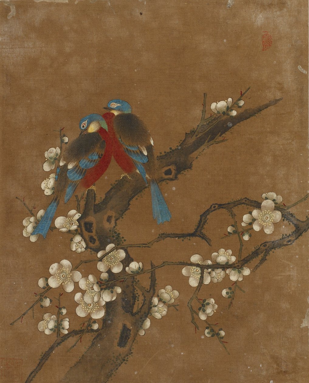 Dieci immagini di uccelli e fiori da Ming Dynasty Chinese School